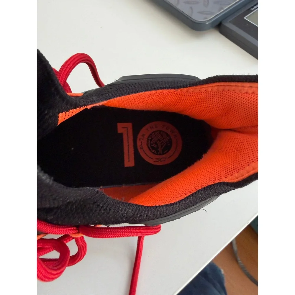 Under Armour Curry 6 Fox Theater Black Orange Mens Basketball Shoes - Picture 6 of 8